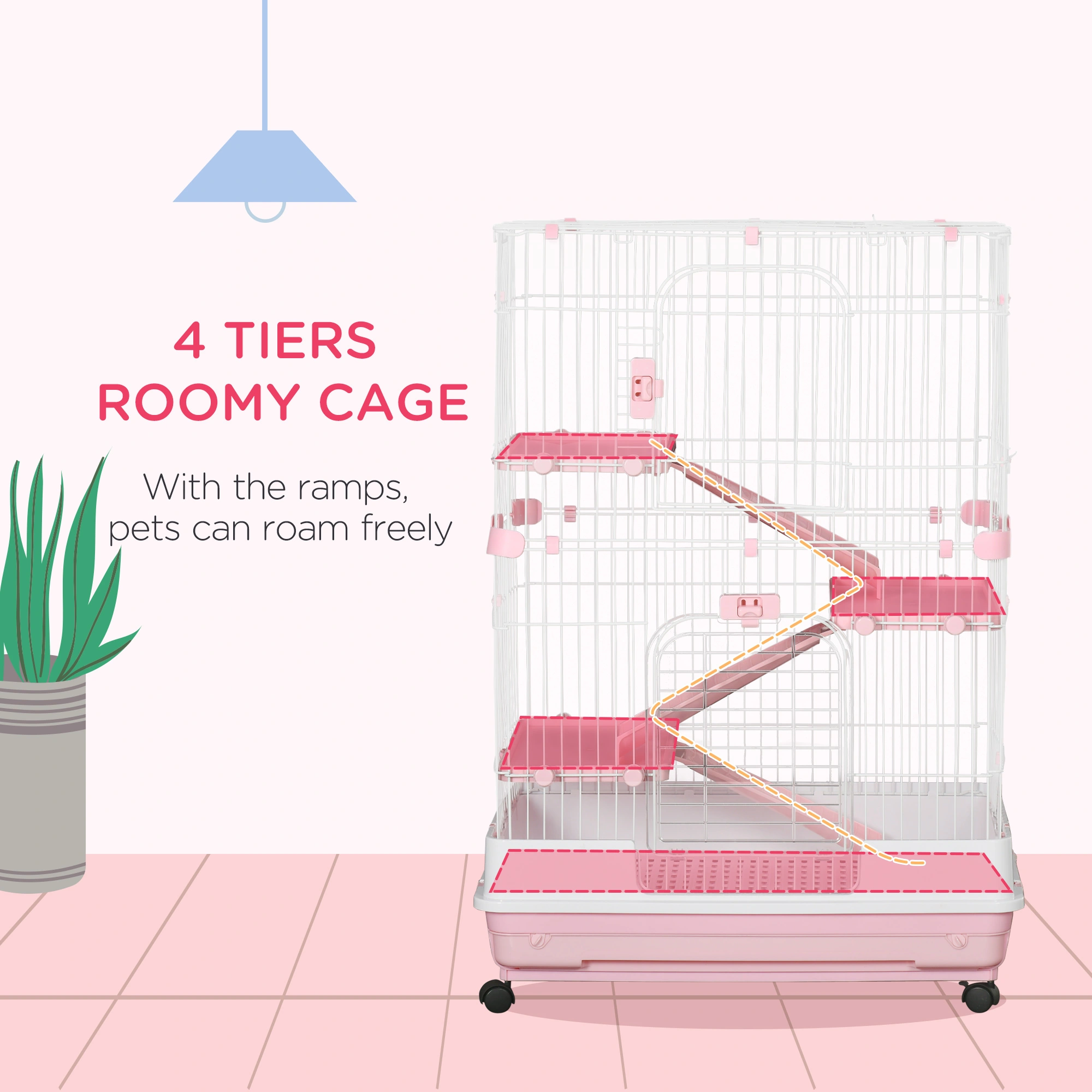Small Animal Playpen Cage, Indoor Outdoor Pet Exercise Pen for Rabbits, Guinea Pigs, Hamsters & Other Small Pets view 5