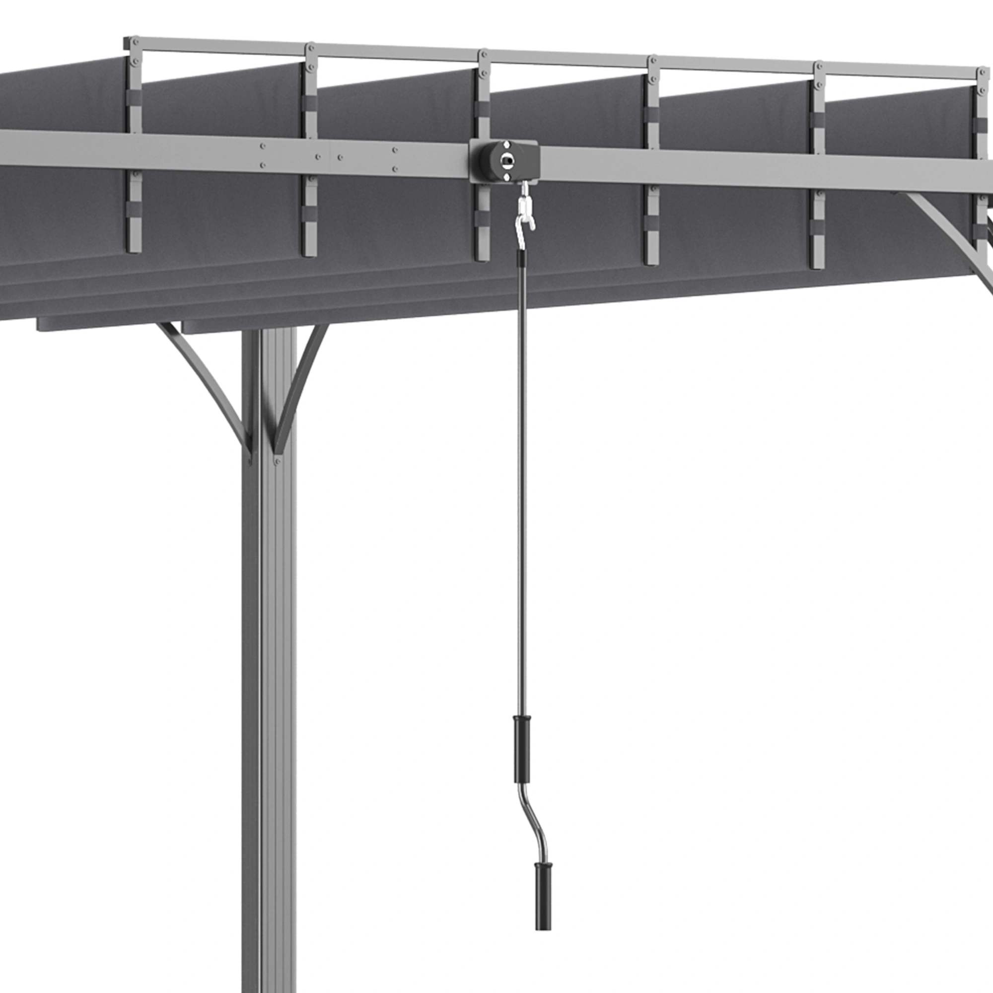 Outdoor Gazebo Pergola 10x10ft Metal Canopy Tent with Curved Roof for Garden Patio Backyard view 2