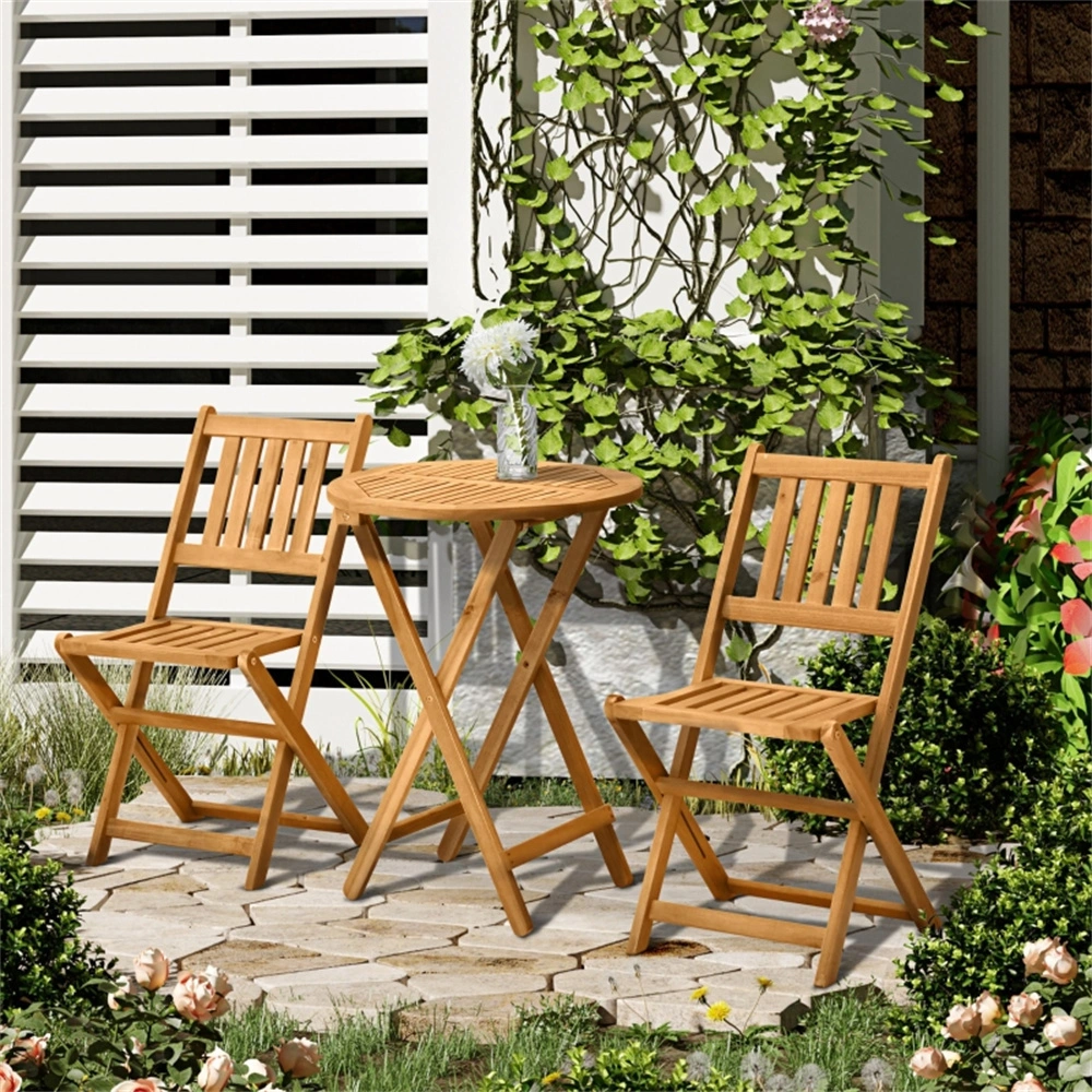 Solid Wood Tavern Dining Table and Chair Set for Restaurant Cafe Bar Home