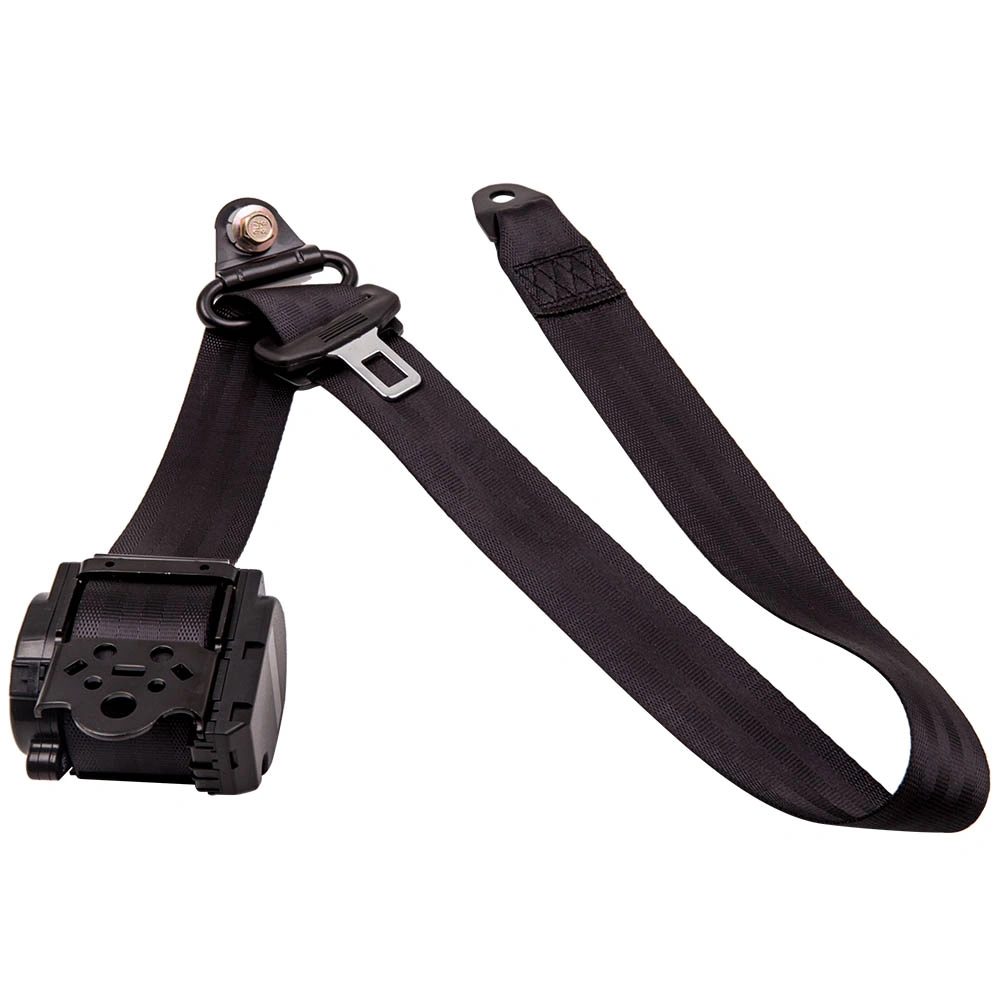 2Pcs 3 Point Retractable Seat Belts fits for Jeep Wrangler CJ YJ 1982-1995 Black view 3
