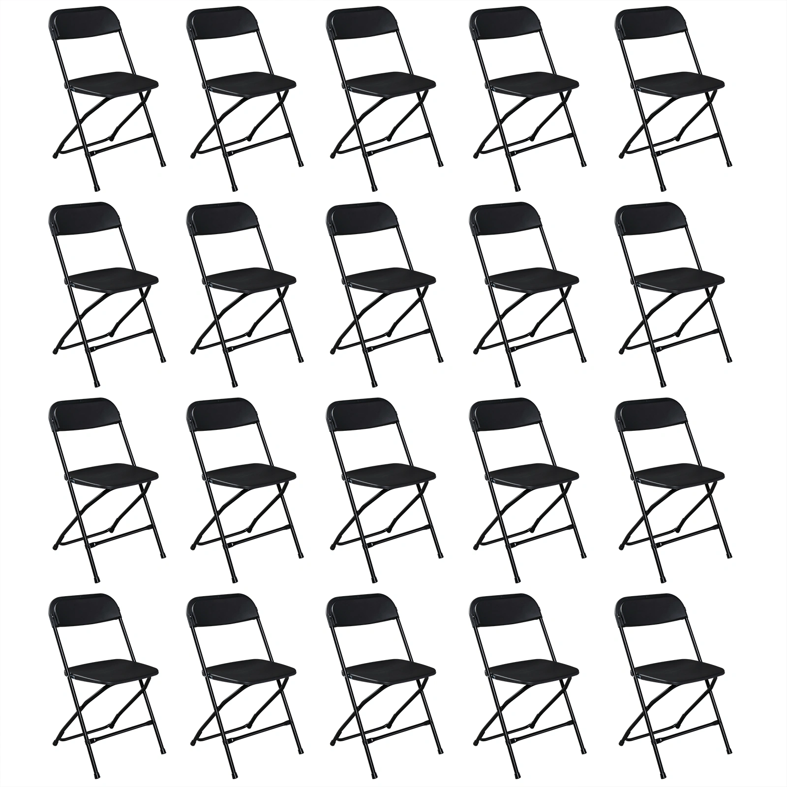 10pcs Injection Molding Classic Garden Plastic Folding Chair Black view 20