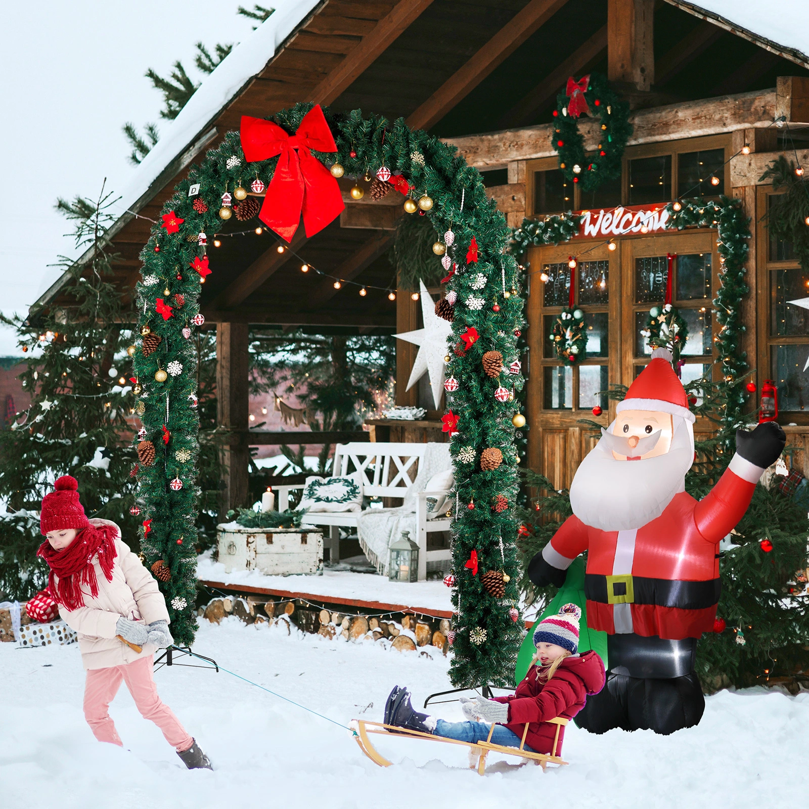 240*40*265cm PVC Christmas Arch view 12