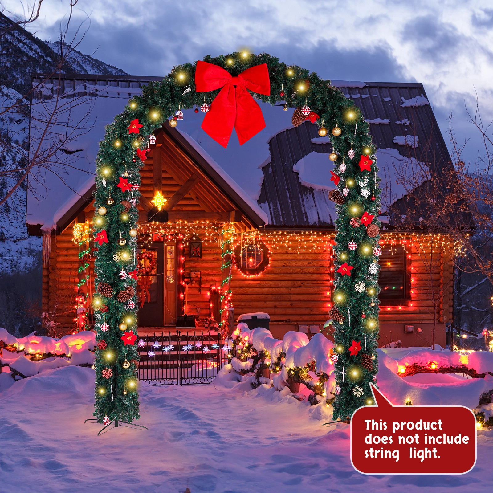 240*40*265cm PVC Christmas Arch view 18