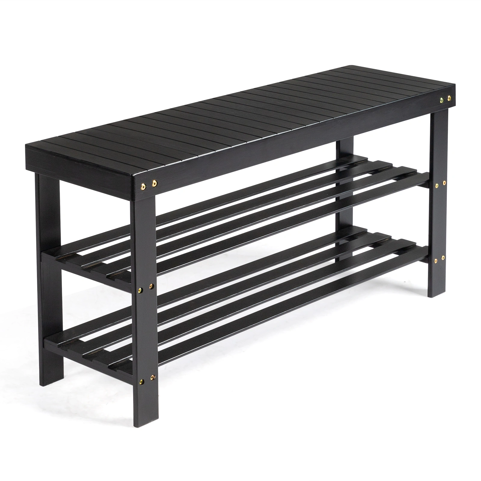 3-Tier Seamless Top Bamboo Shoe Rack view 5