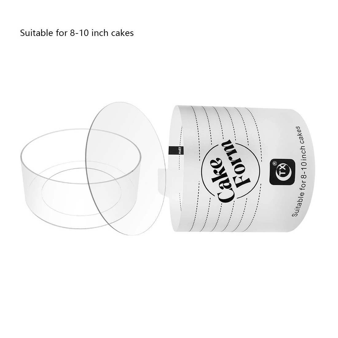 2Pcs Round Acrylic Adjustable Cake Ring Mold, Clear Mousse Cake Pan for Bakery view 4