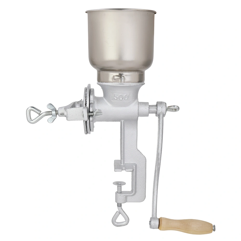 500# Home Use Hand Cranking Operation Grain Grinder Silver view 14