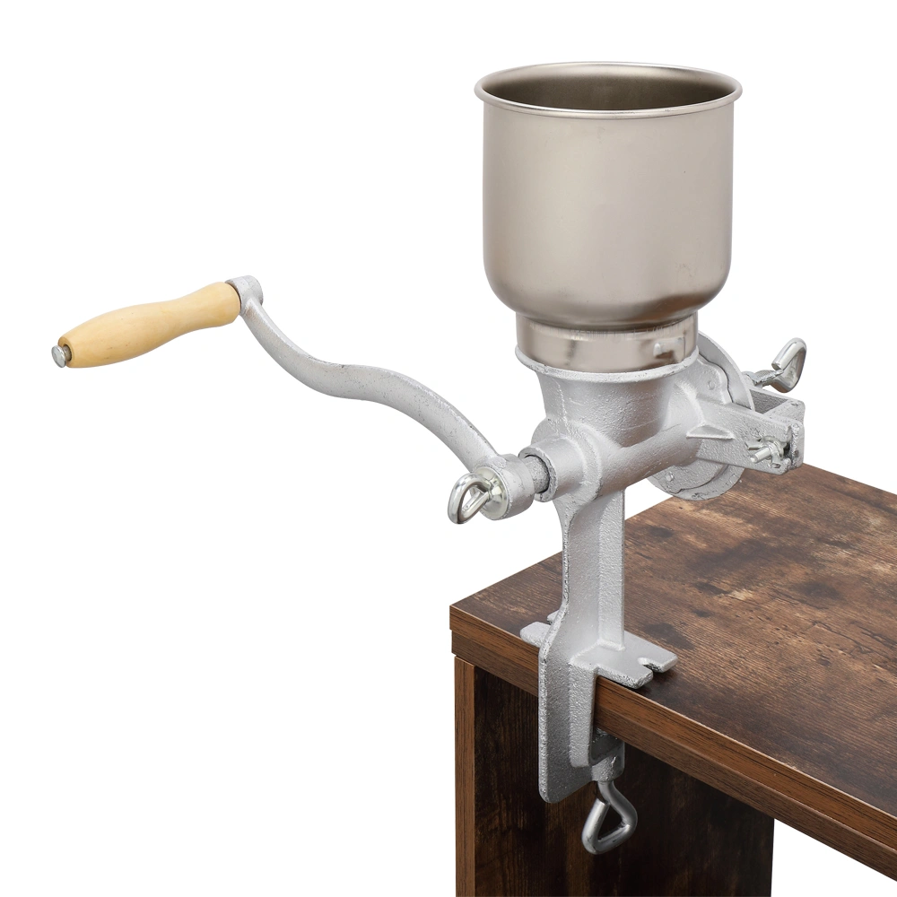 500# Home Use Hand Cranking Operation Grain Grinder Silver view 20