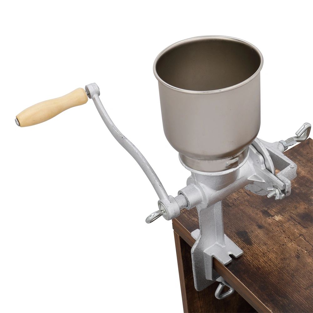 500# Home Use Hand Cranking Operation Grain Grinder Silver view 29