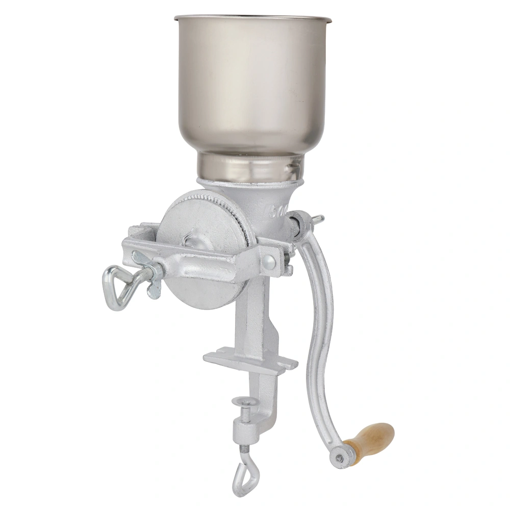 500# Home Use Hand Cranking Operation Grain Grinder Silver view 7