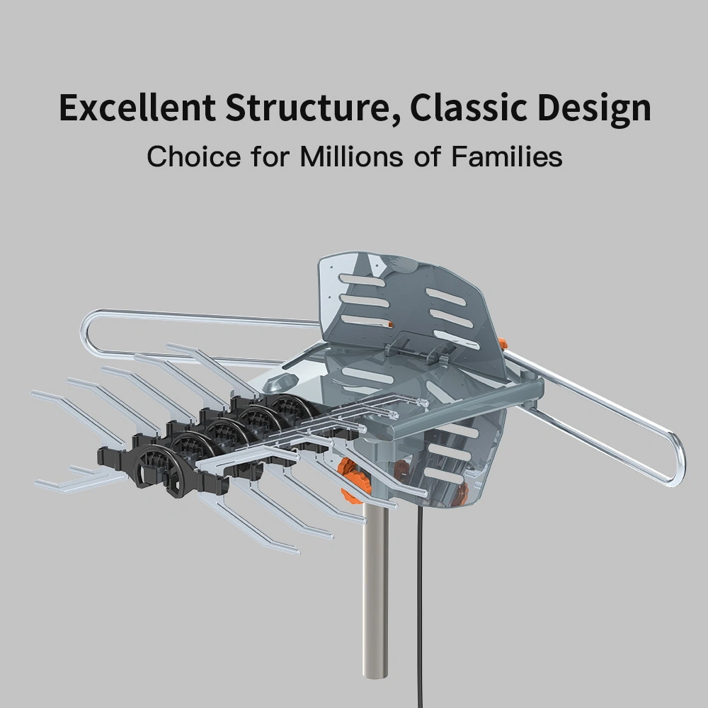 TA-102Y 360-Degree Rotation UV Dual Bands 28-36dB Outdoor Antenna Dovetail Guide without Stand view 10