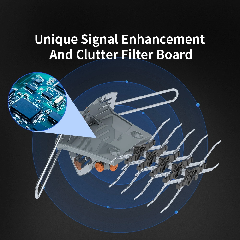 TA-102Y 360-Degree Rotation UV Dual Bands 28-36dB Outdoor Antenna Dovetail Guide without Stand view 9