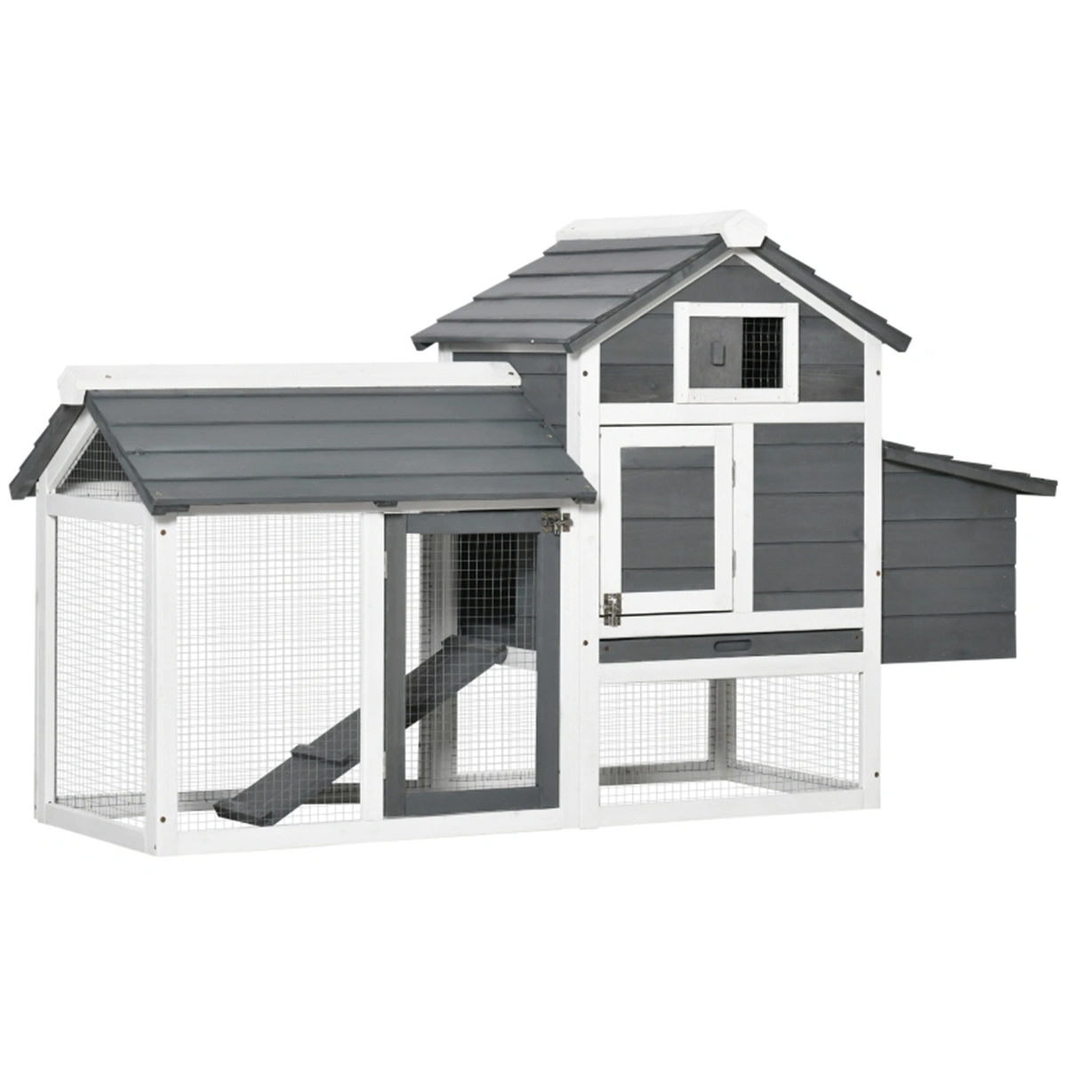Wooden Chicken Coop - Sturdy Outdoor Poultry Enclosure with Run, Weather-Resistant Farm view 2