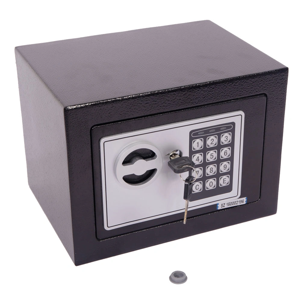 Mini Wall-in Style Electronic Code Metal Steel Box Safe Case 17EF Black view 14