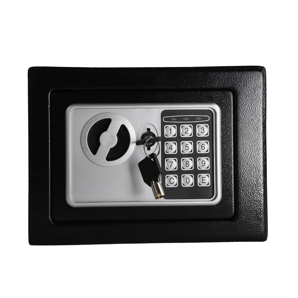 Mini Wall-in Style Electronic Code Metal Steel Box Safe Case 17EF Black view 16