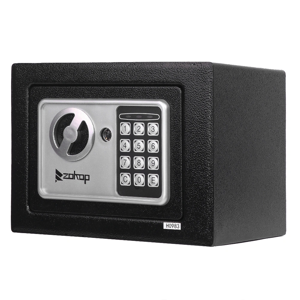 Mini Wall-in Style Electronic Code Metal Steel Box Safe Case 17EF Black view 19