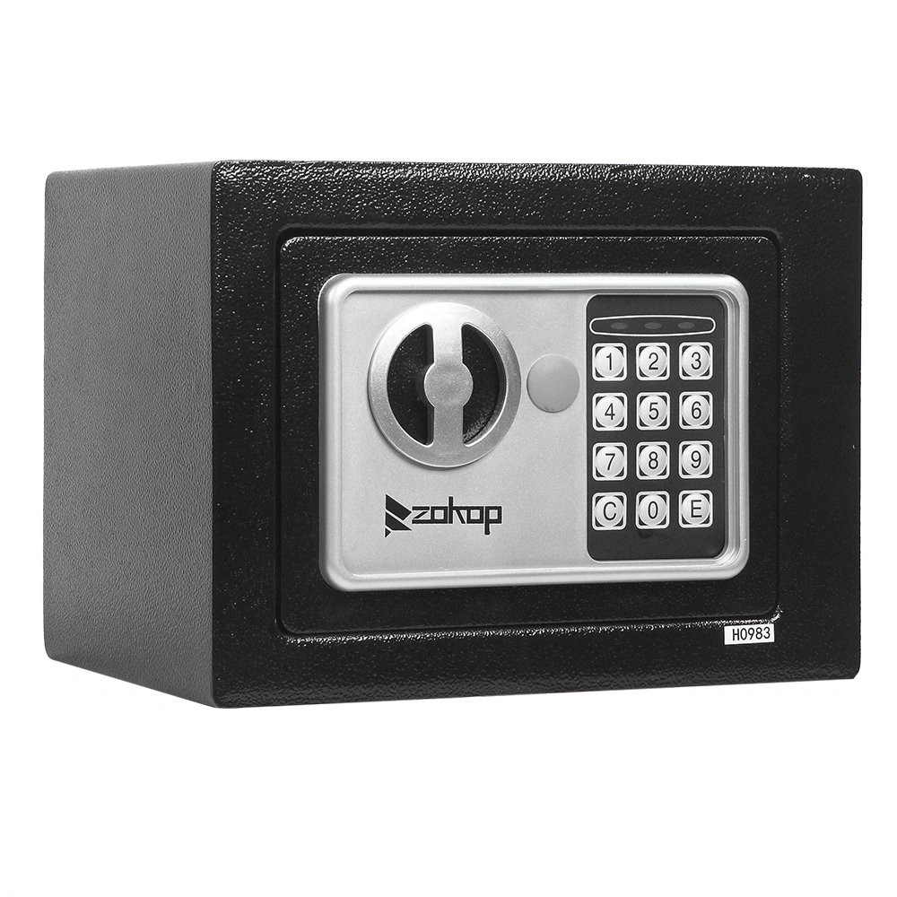 Mini Wall-in Style Electronic Code Metal Steel Box Safe Case 17EF Black view 24