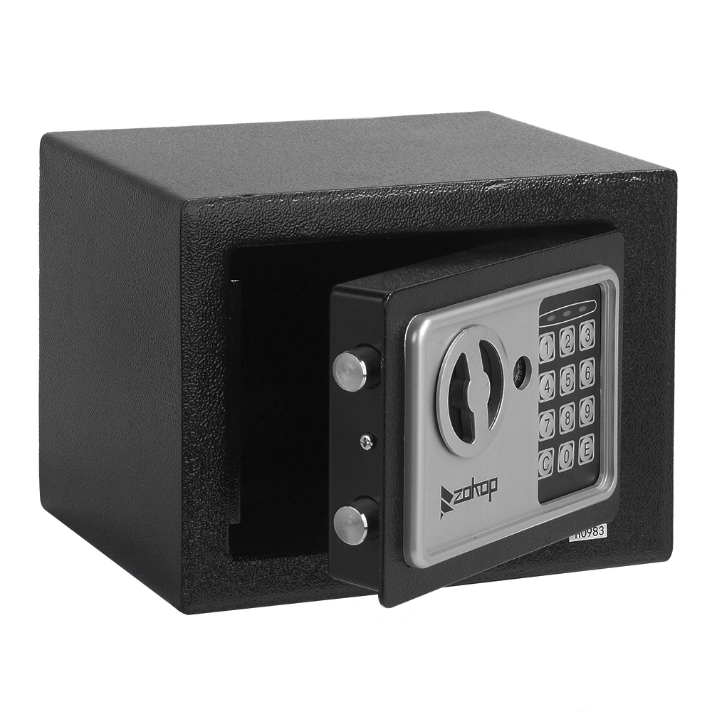 Mini Wall-in Style Electronic Code Metal Steel Box Safe Case 17EF Black view 29
