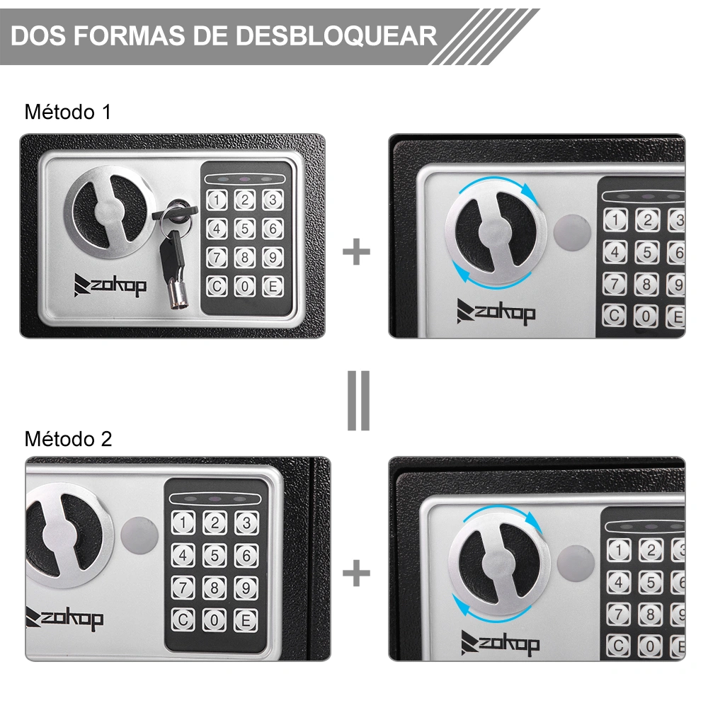 Mini Wall-in Style Electronic Code Metal Steel Box Safe Case 17EF Black view 32