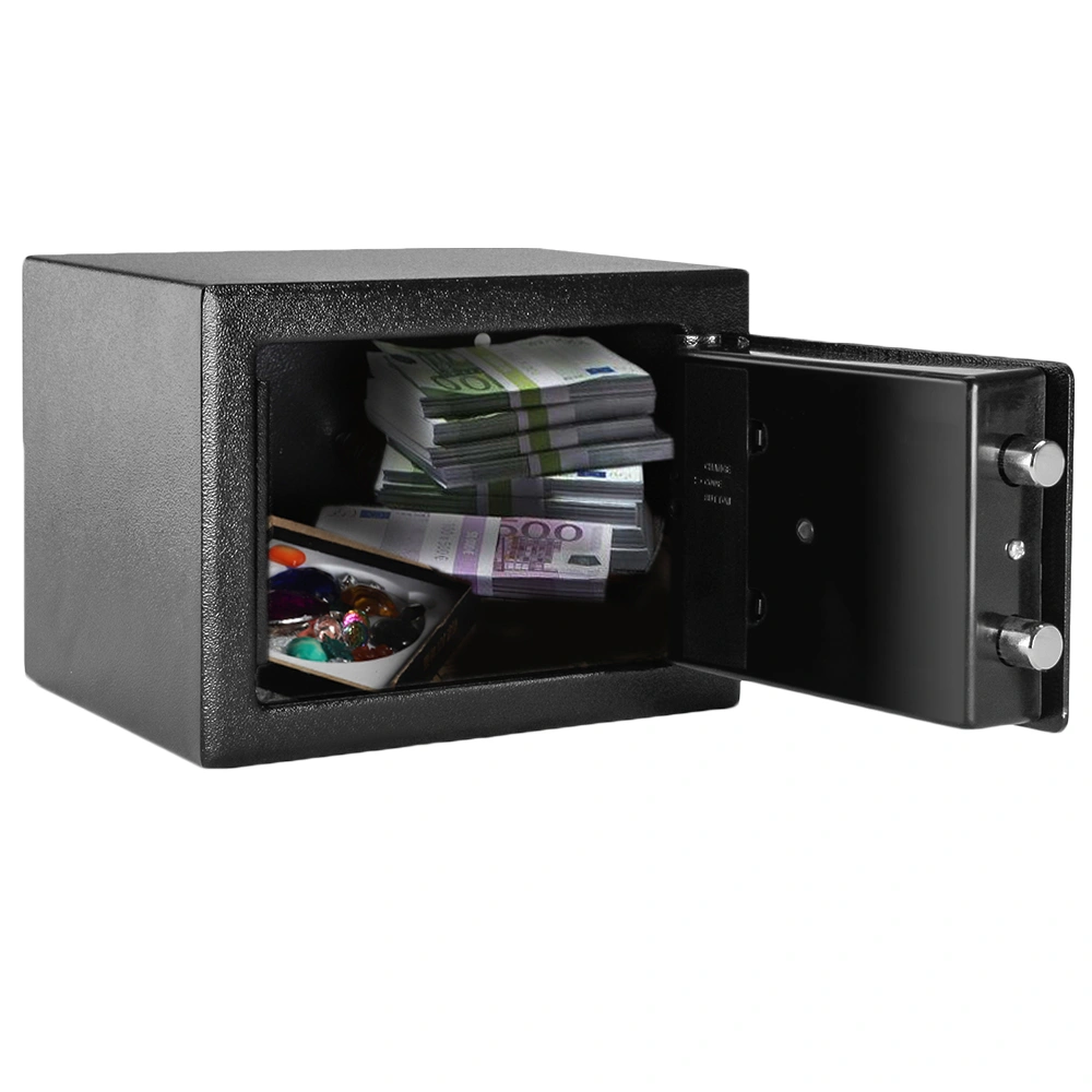 Mini Wall-in Style Electronic Code Metal Steel Box Safe Case 17EF Black view 33