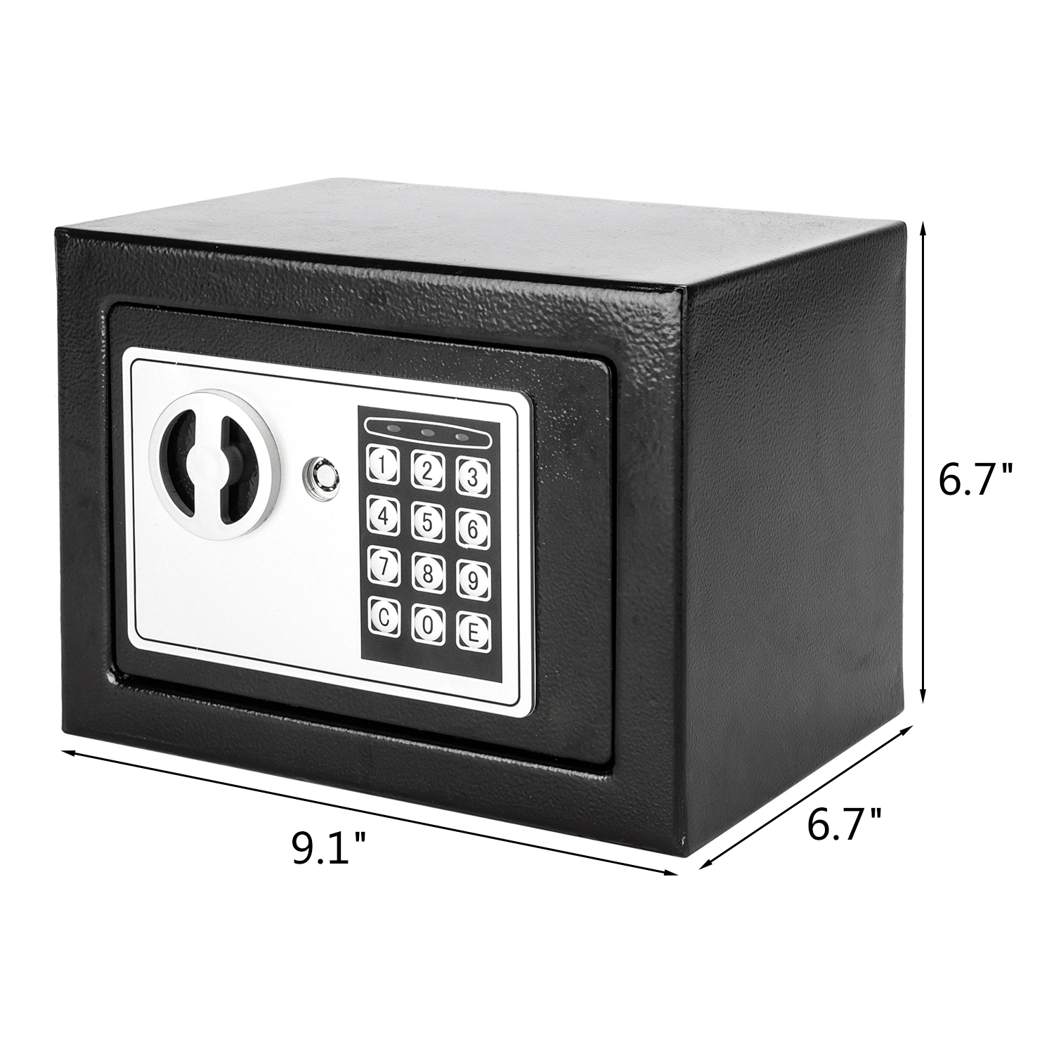 Mini Wall-in Style Electronic Code Metal Steel Box Safe Case 17EF Black view 40