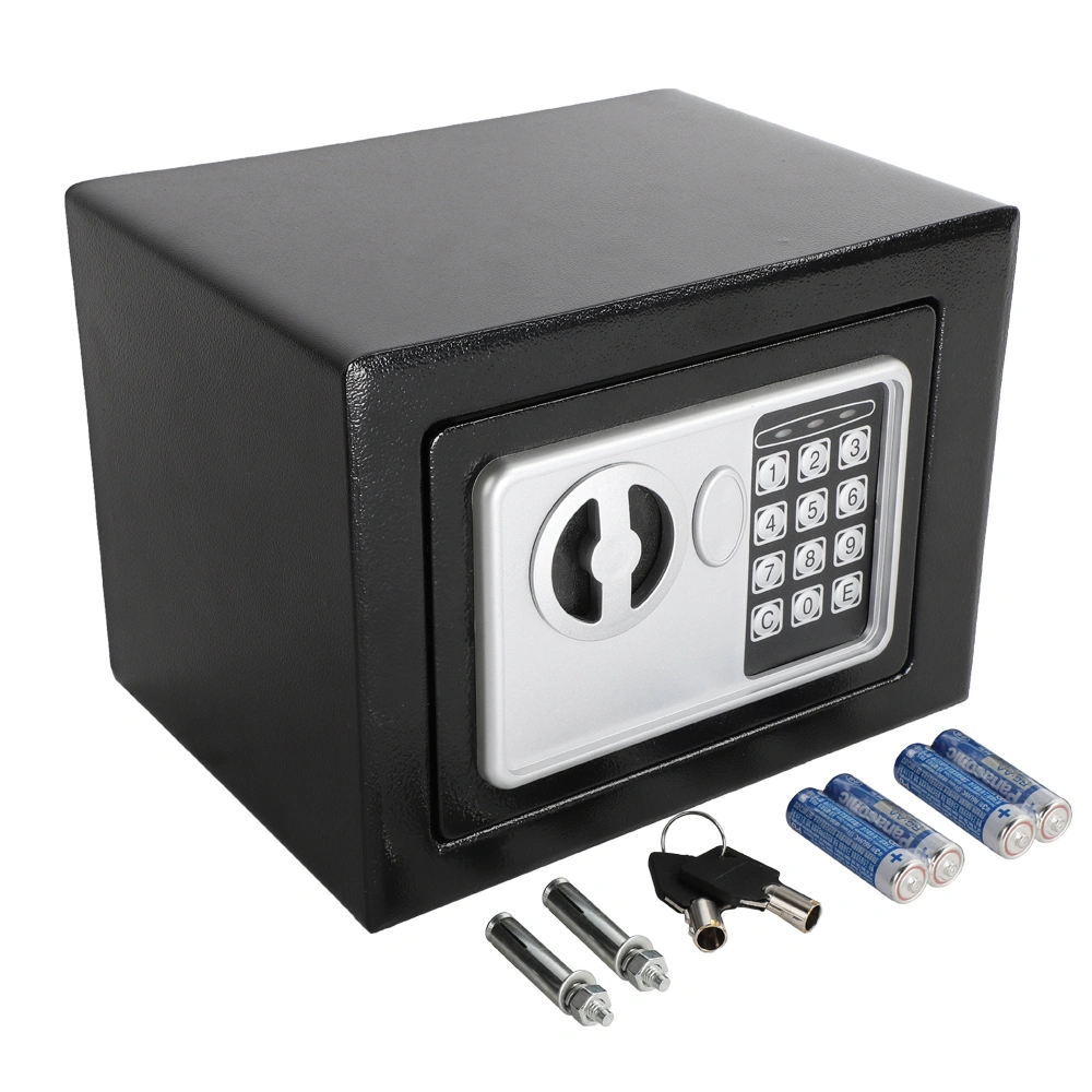 Mini Wall-in Style Electronic Code Metal Steel Box Safe Case 17EF Black view 47