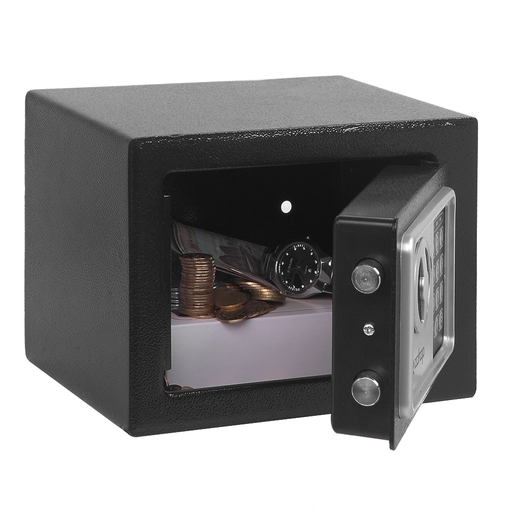 Mini Wall-in Style Electronic Code Metal Steel Box Safe Case 17EF Black view 5