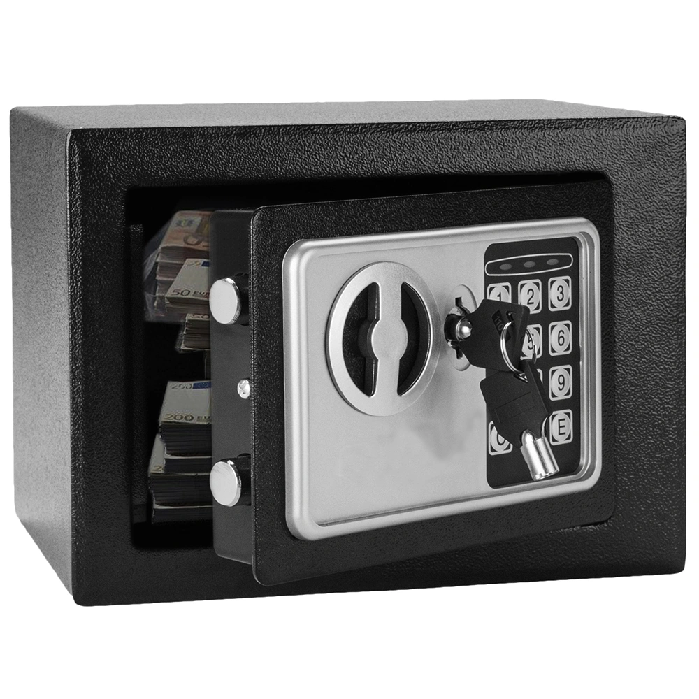 Mini Wall-in Style Electronic Code Metal Steel Box Safe Case 17EF Black view 50