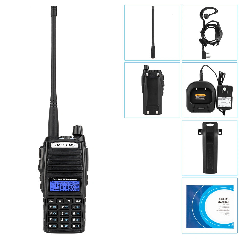 UV82 Dual Band Dual Standby Dual Display 5W Handheld Two Way Radio Walkie Talkie Black view 35