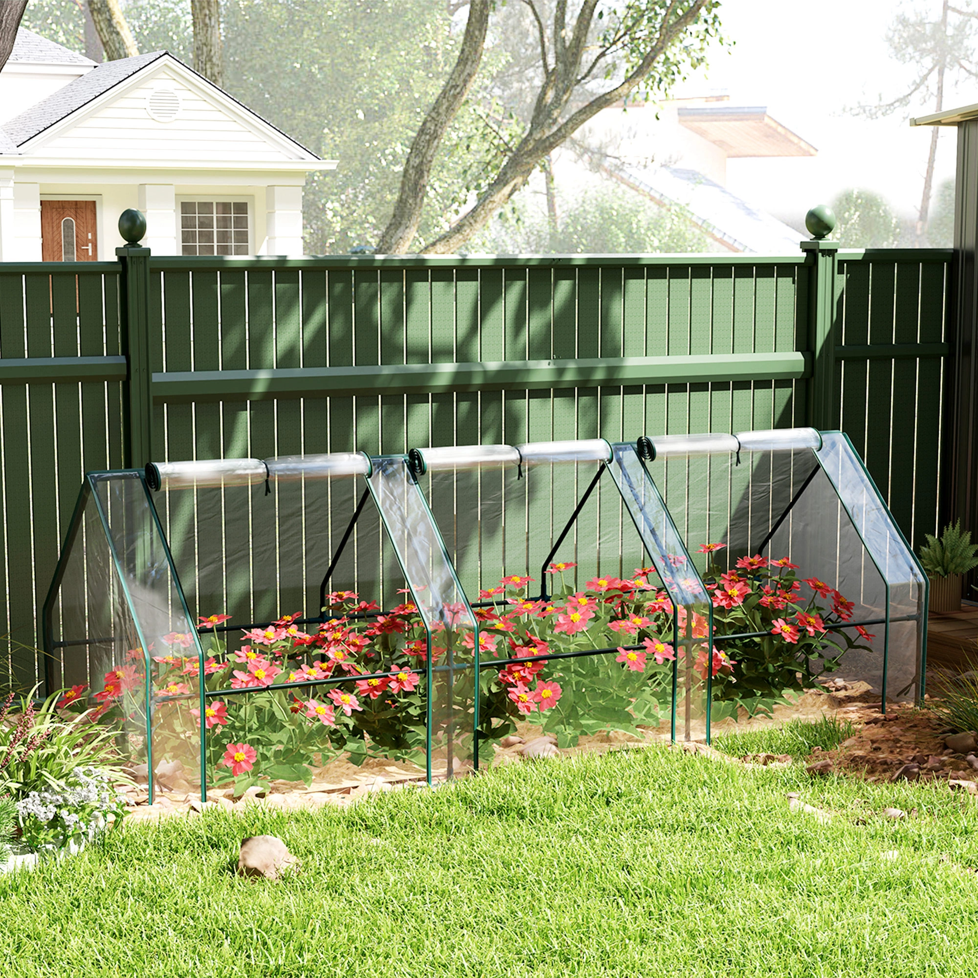 Mini Walk-in Greenhouse, Portable Pop-up Garden Shelter with UV Protection, PE Fabric Plant Grow House for Outdoor Gardening & Backyard