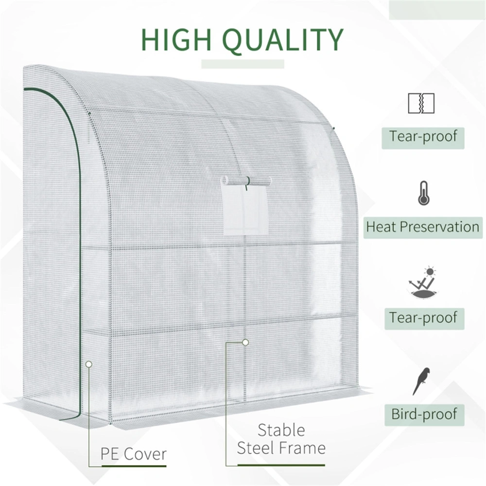Mini Walk-In Greenhouse - Compact Portable Garden Plant Tunnel, UV Resistant PE Cover with Zipper Door, Outdoor Greenhouse