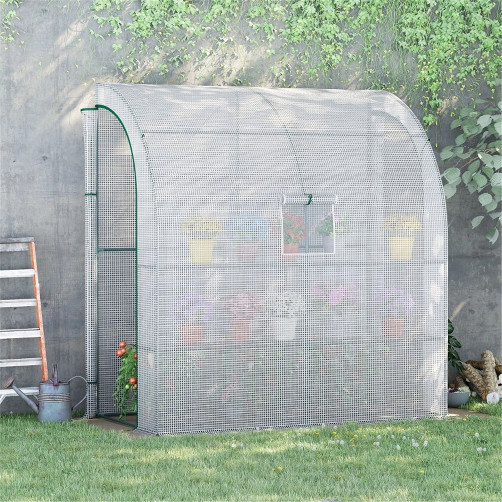 Mini Walk-In Greenhouse - Compact Portable Garden Plant Tunnel, UV Resistant PE Cover with Zipper Door, Outdoor Greenhouse view 2