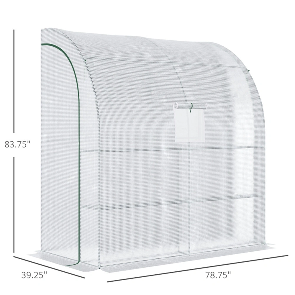 Mini Walk-In Greenhouse - Compact Portable Garden Plant Tunnel, UV Resistant PE Cover with Zipper Door, Outdoor Greenhouse view 3