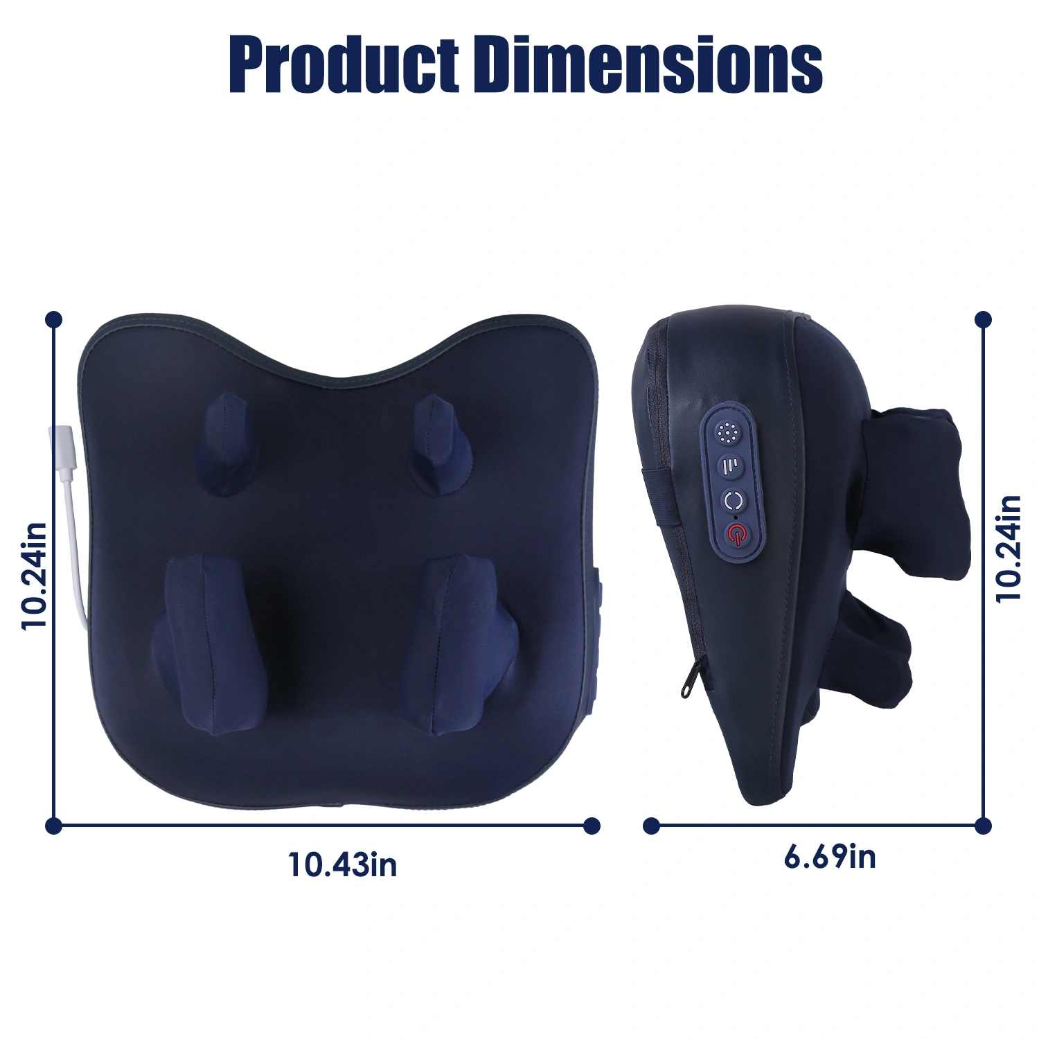 4D Deep Shiatsu Massager, 6-Node Kneading with 2 Heating Levels & 3 Intensities, Cordless Neck & Back Massager with Auto Shut-Off Timer view 9