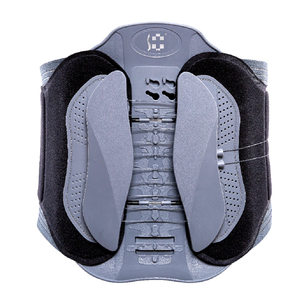6-Pulley Adjustable Waist Support Belt, Elastic Knit Lumbar Brace with Drawstring for Back Pain Relief Office Workout view 4