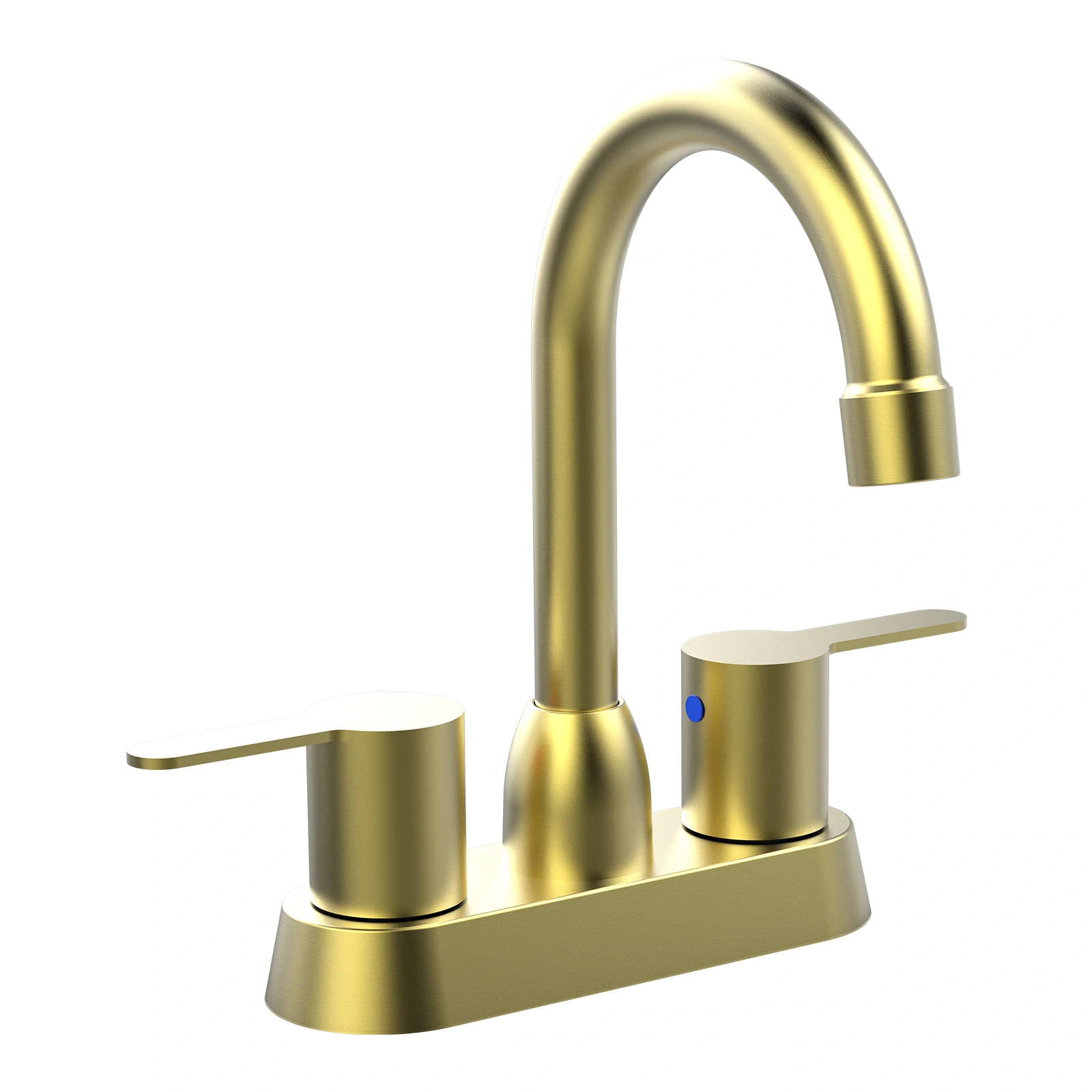 Brushed Gold 2-Handle Centerset Bathroom Faucet for RV & Van, 3-Hole Mount, 1.2 GPM Water Saving