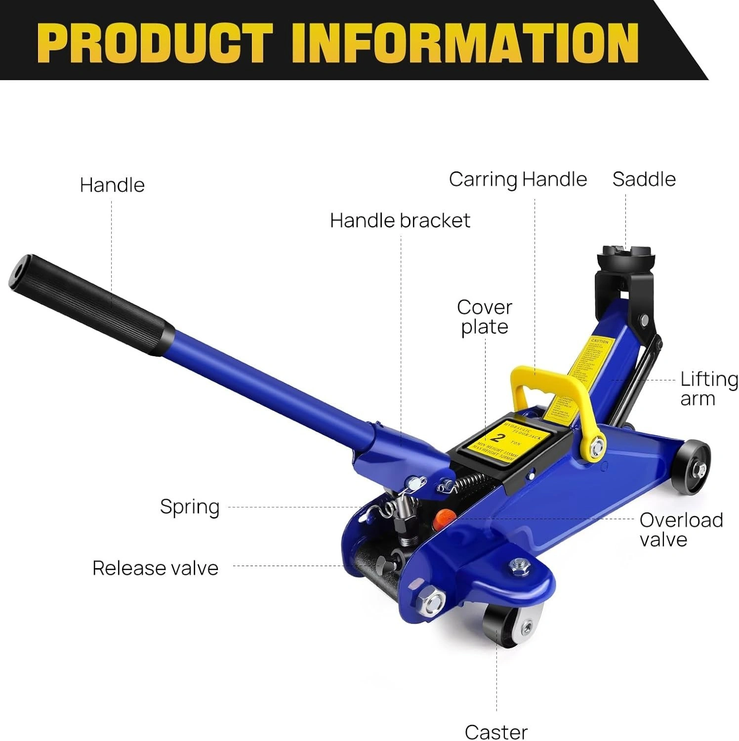 Trolley Jack 2 Ton Tonne Low Profile Hydraulic Floor Lifting Car Van Garage New view 3