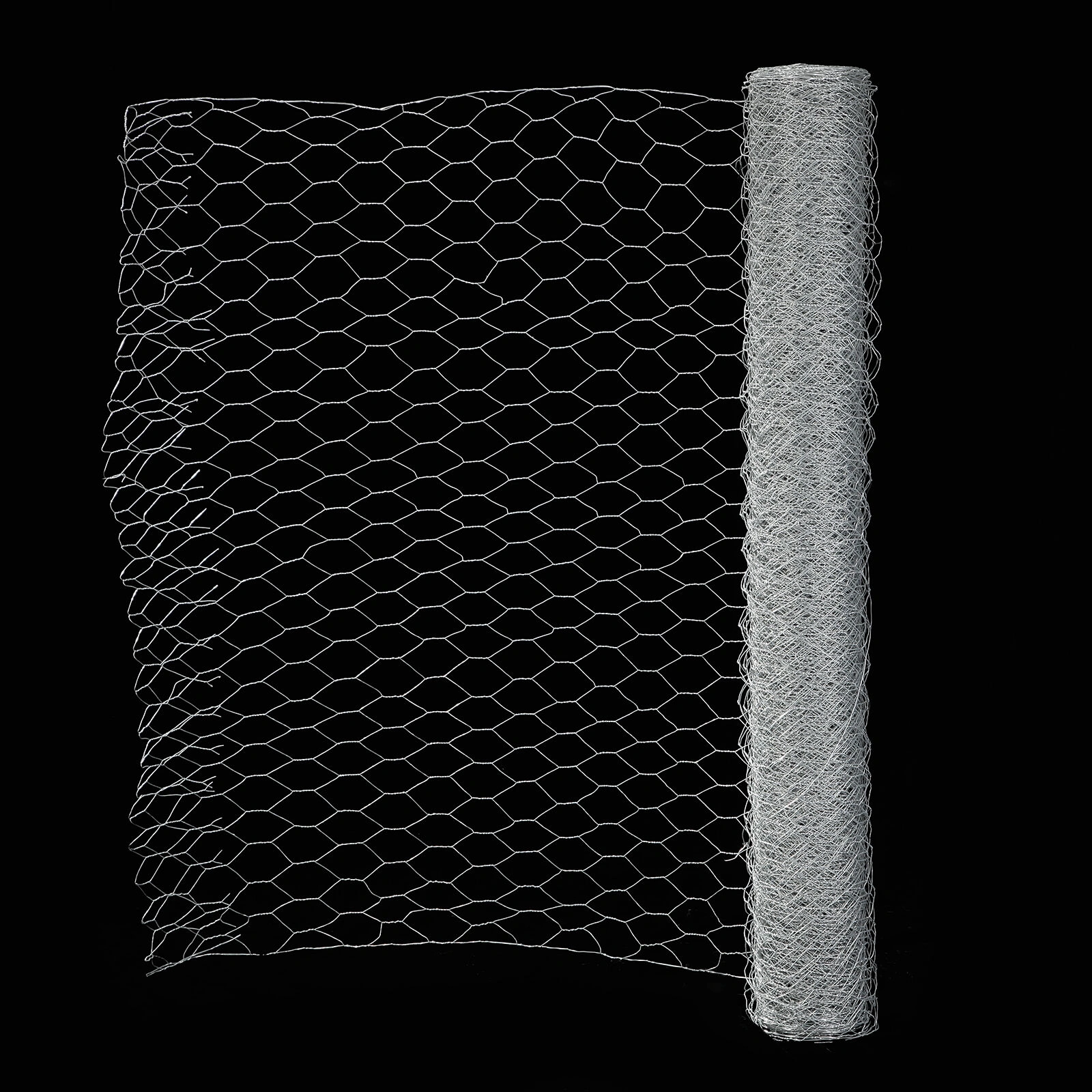 1.2 x 50m Galvanized Chicken Wire Mesh Roll - Silver Woven Wire Rabbit Proof Garden Fence for Poultry Run view 3