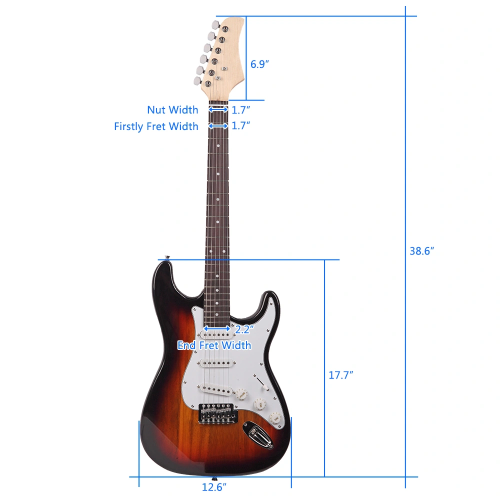 Rosewood Fingerboard Electric Guitar Sunset Color view 16