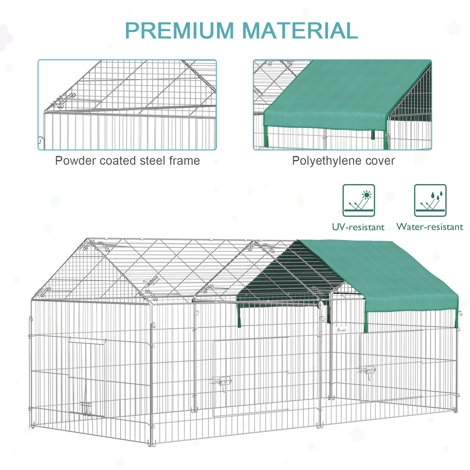 DIY Pet Playpen for Rabbits, Chinchillas, Hedgehogs, Guinea Pigs - Foldable Exercise Pen view 3