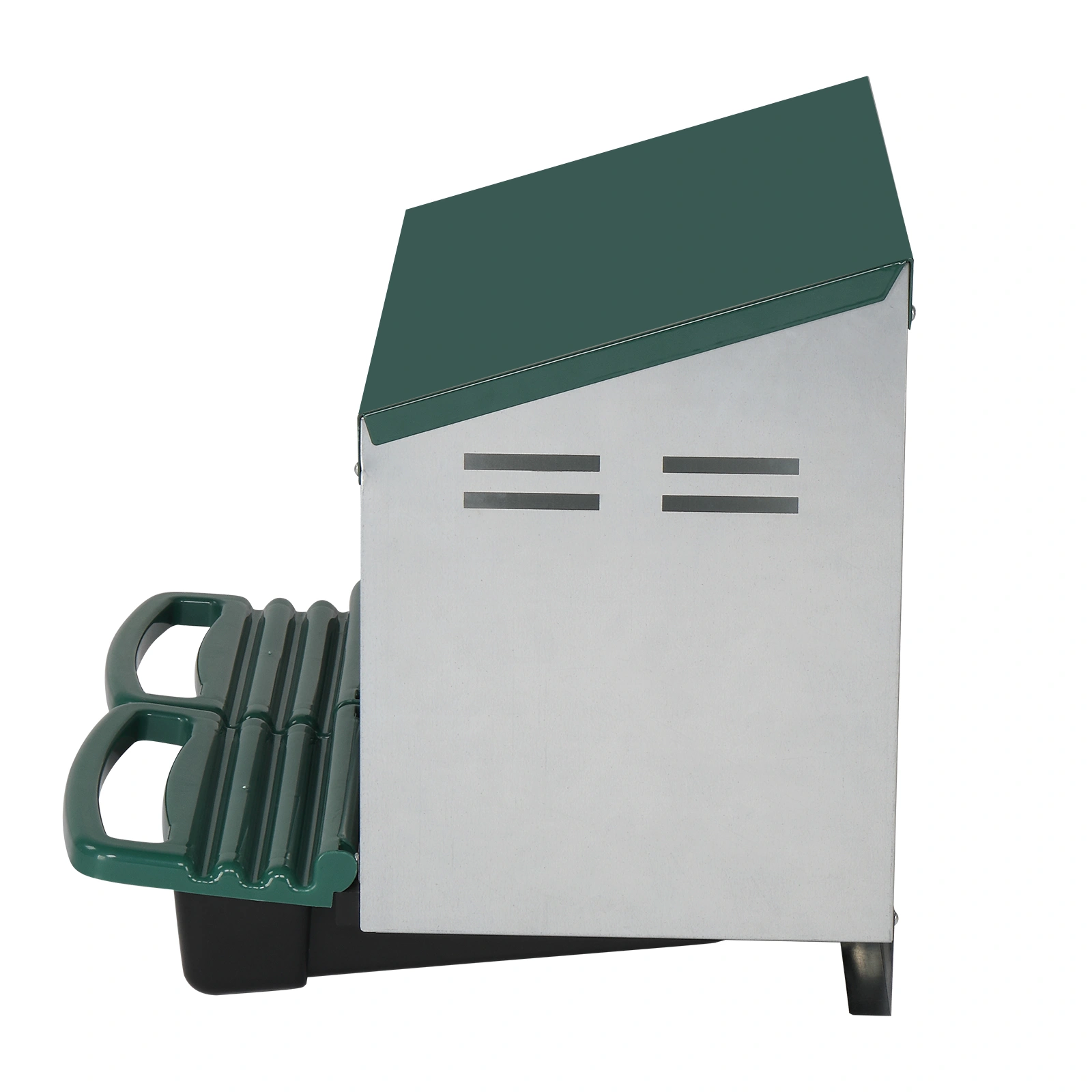 2 Compartment Roll Out Chicken Nesting Box with Plastic Basket, Egg Nest Box Chicken Laying Box Hens Chicken Coop Box, Green view 7