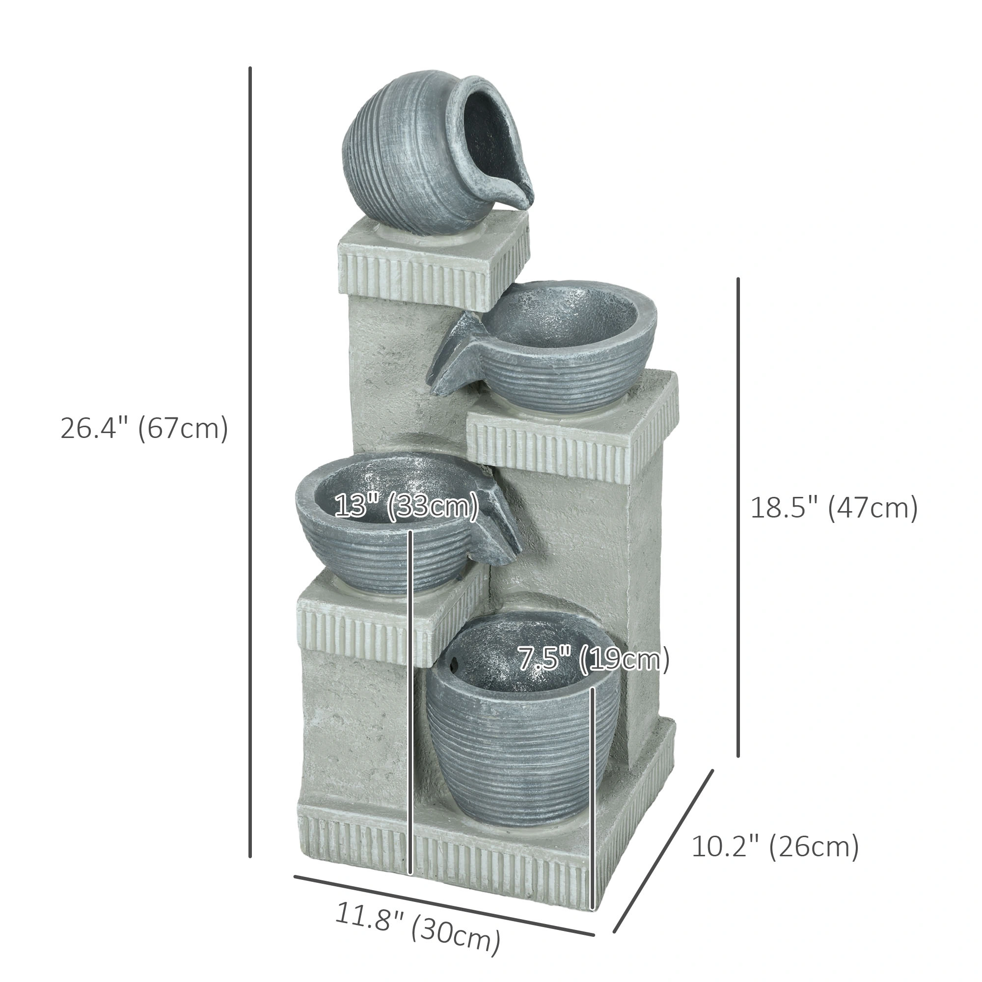 Submersible Fountain Pump for Fish Tank - 300 GPH, Adjustable Water Flow, LED Lighting, Quiet Aquarium Filter view 2