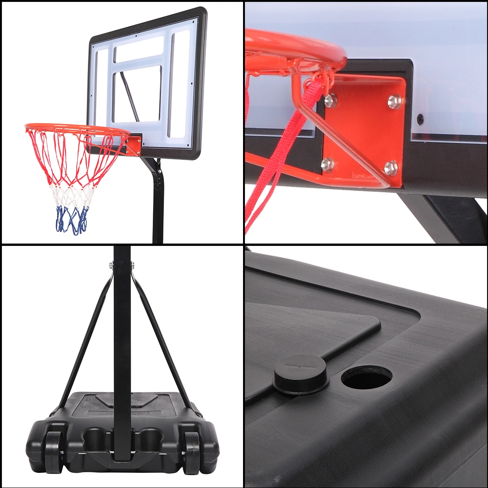 HY-B064S Portable Movable Swimming Pool PVC Transparent Backboard Basketball Stand (Basket Adjustment Height 1.15m-1.35m) Maximum Applicable For 7 # Ball view 15