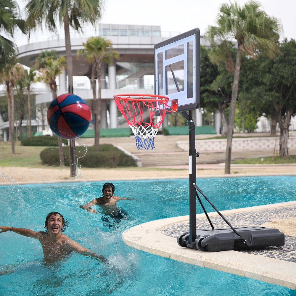 HY-B064S Portable Movable Swimming Pool PVC Transparent Backboard Basketball Stand (Basket Adjustment Height 1.15m-1.35m) Maximum Applicable For 7 # Ball view 17