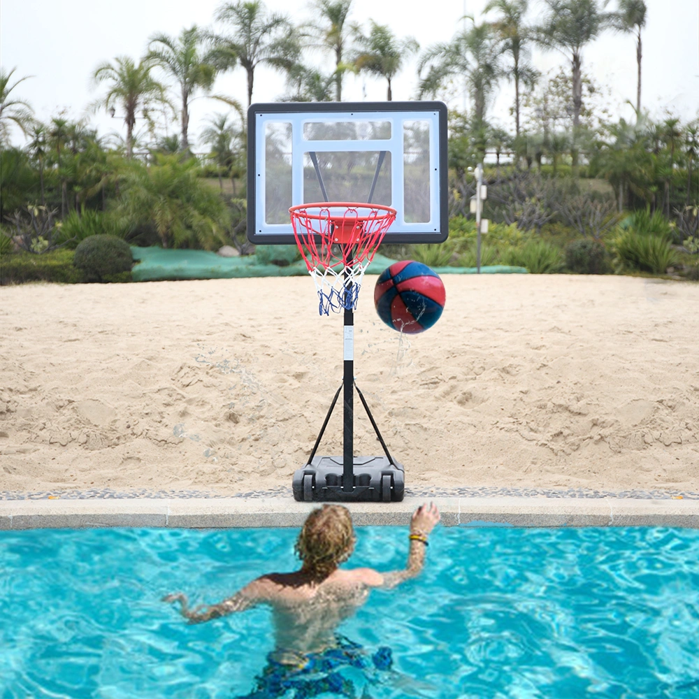 HY-B064S Portable Movable Swimming Pool PVC Transparent Backboard Basketball Stand (Basket Adjustment Height 1.15m-1.35m) Maximum Applicable For 7 # Ball view 19