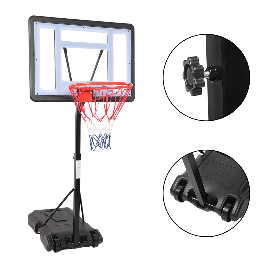 HY-B064S Portable Movable Swimming Pool PVC Transparent Backboard Basketball Stand (Basket Adjustment Height 1.15m-1.35m) Maximum Applicable For 7 # Ball view 8