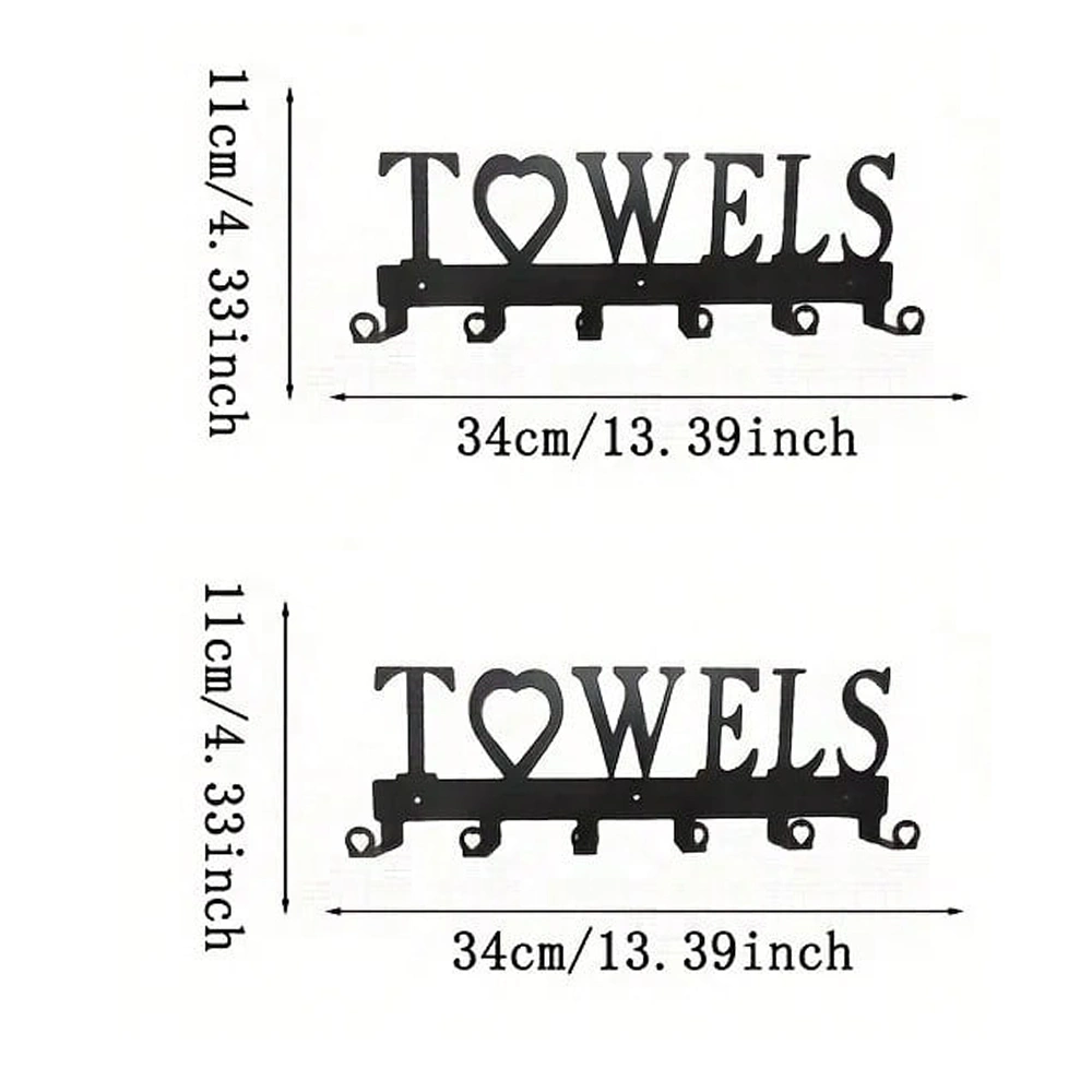 CIFbuy1pc Premium Metal Wall - Mounted Towel Hook - Space - Saving 6 - Hook Storage. The Simple Punch Installation Fits Bathroom, Kitchen, Bedroom, and Livi(TikTok/temu self-pickup orders) view 7