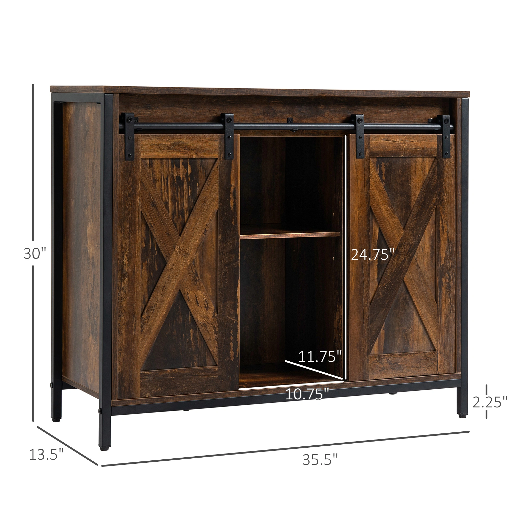 Kitchen Storage Cabinet with Shelves, Freestanding Pantry Cupboard, Multi-Use Organizer view 2