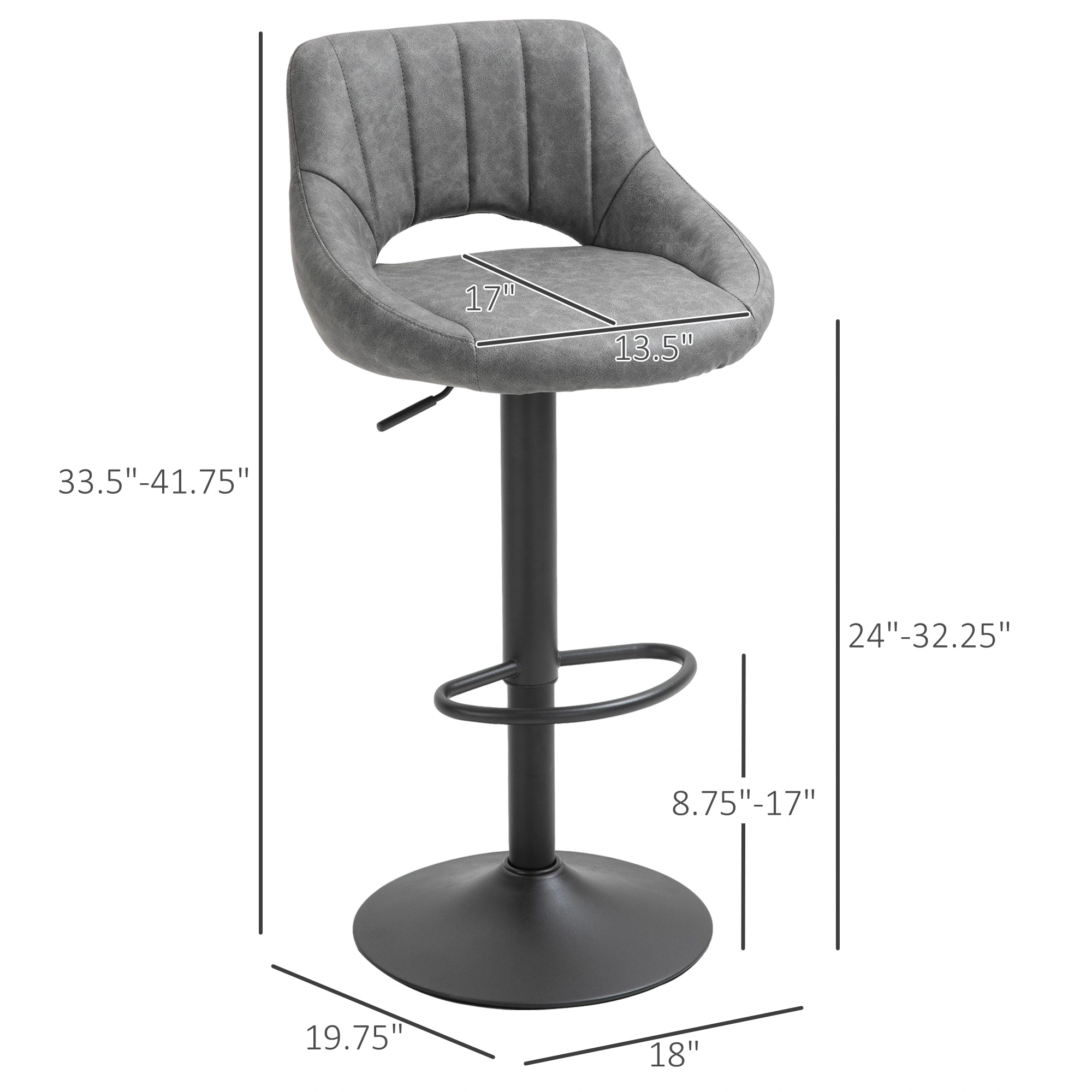 Massage Office Chair with Lumbar Support, Ergonomic Executive Swivel Desk Chair, Adjustable Height, Black view 3
