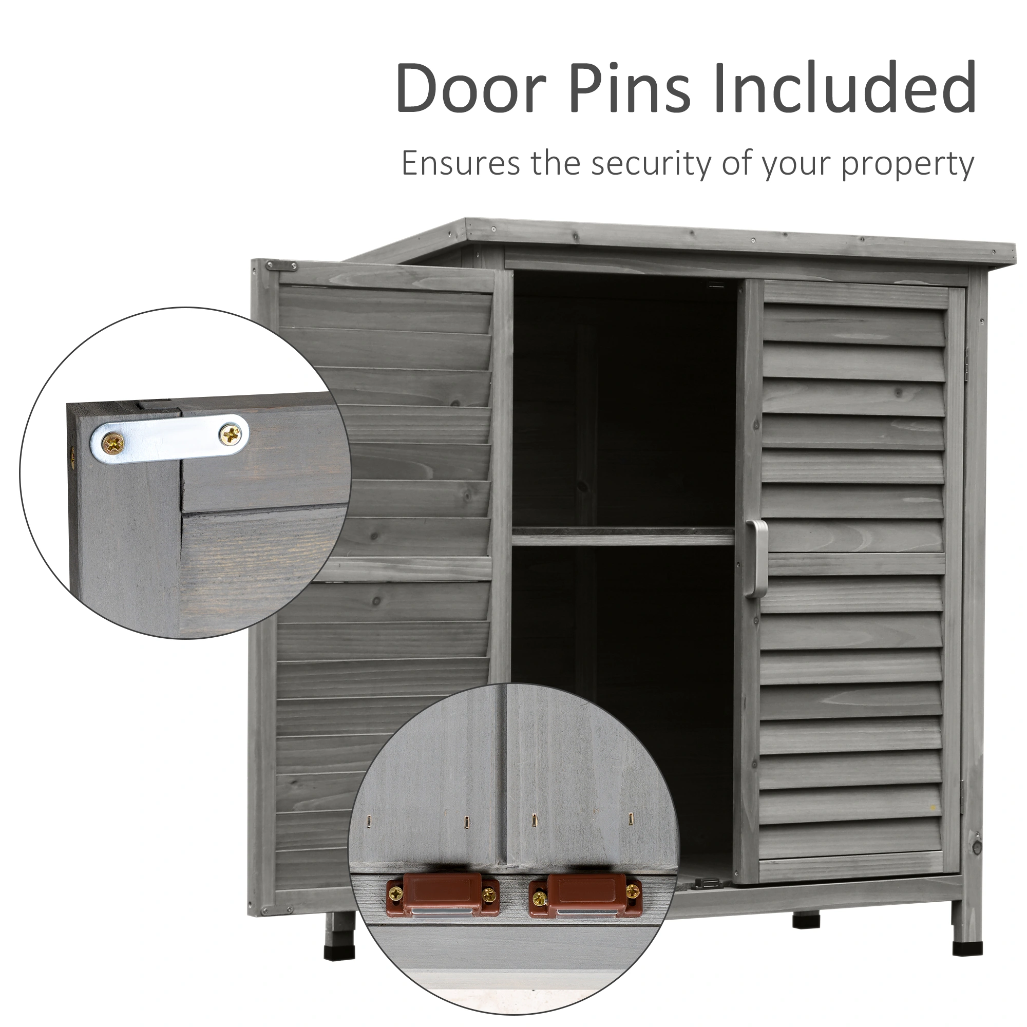 Garden Storage Shed - Heavy-Duty Outdoor Shed with Double Doors, Ventilated Roof, 100% Waterproof & UV-Resistant view 2