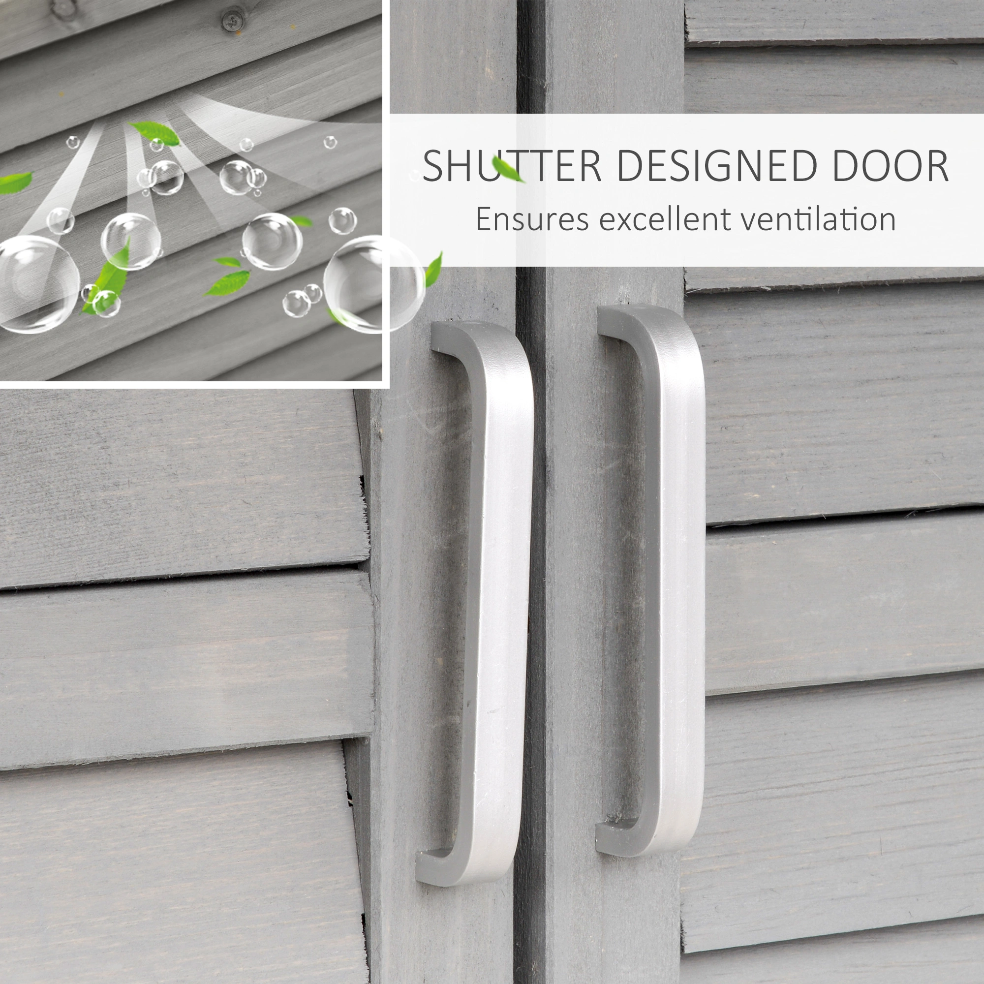 Garden Storage Shed - Heavy-Duty Outdoor Shed with Double Doors, Ventilated Roof, 100% Waterproof & UV-Resistant view 3